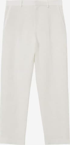 Pantaloni cu dungă 'Boreli' de la MANGO pe alb: față