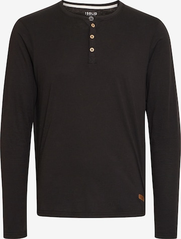 !Solid Rundhalsshirt 'Volko' in Schwarz: Vorderseite