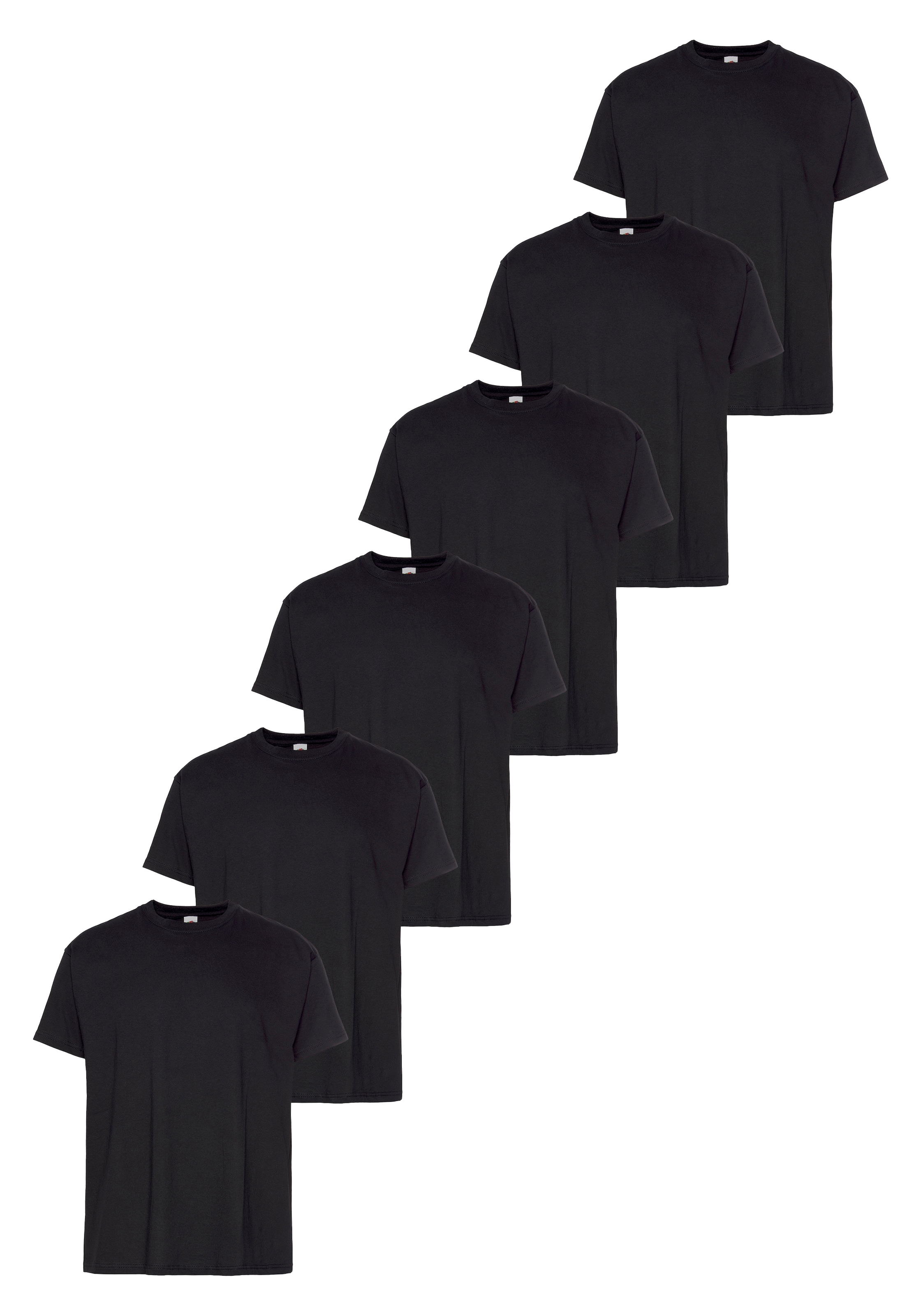 FRUIT OF THE LOOM Shirt in Schwarz: Vorderseite