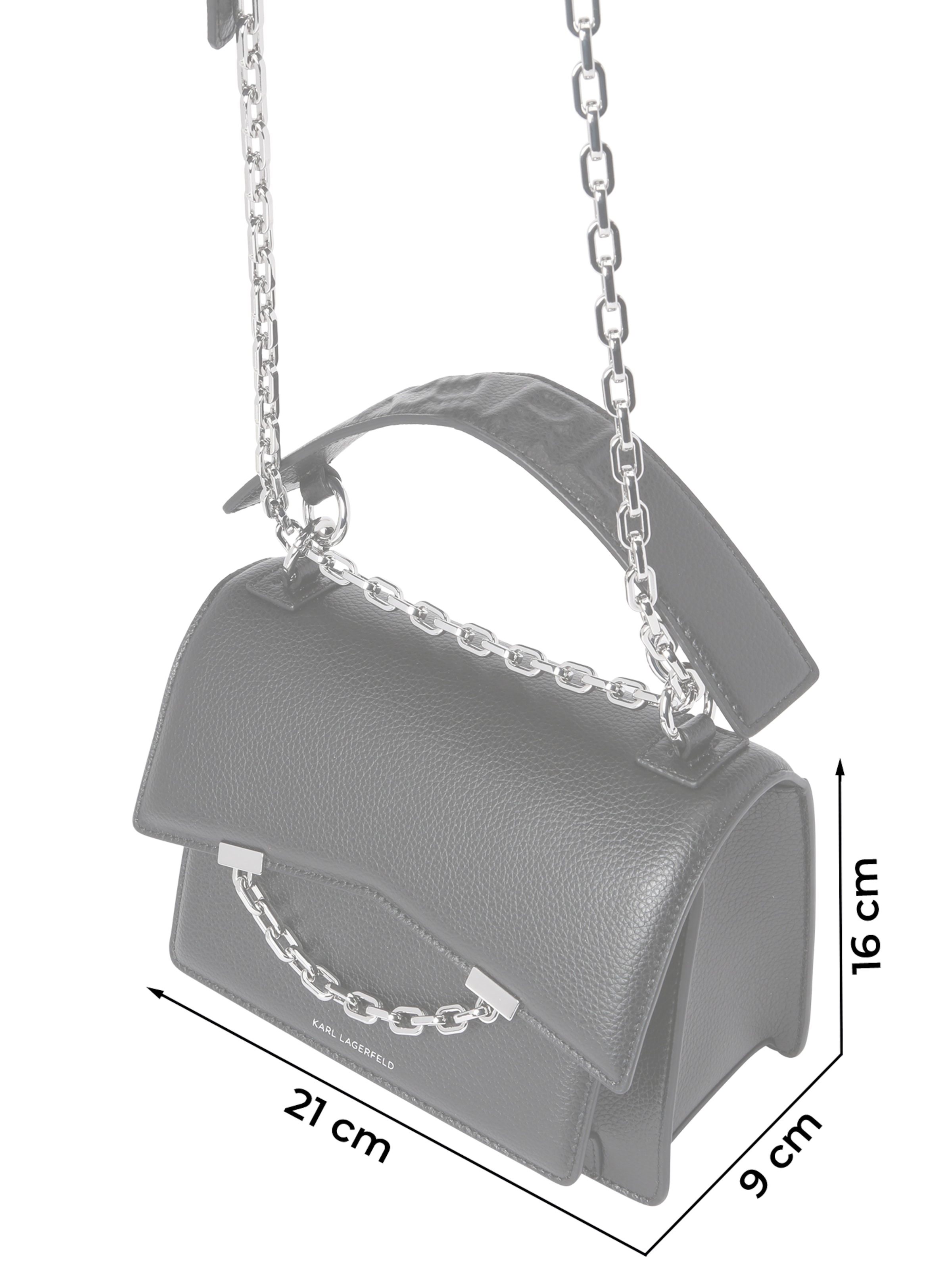 Karl Lagerfeld Torba za čez ramo 'Seven' | črna barva