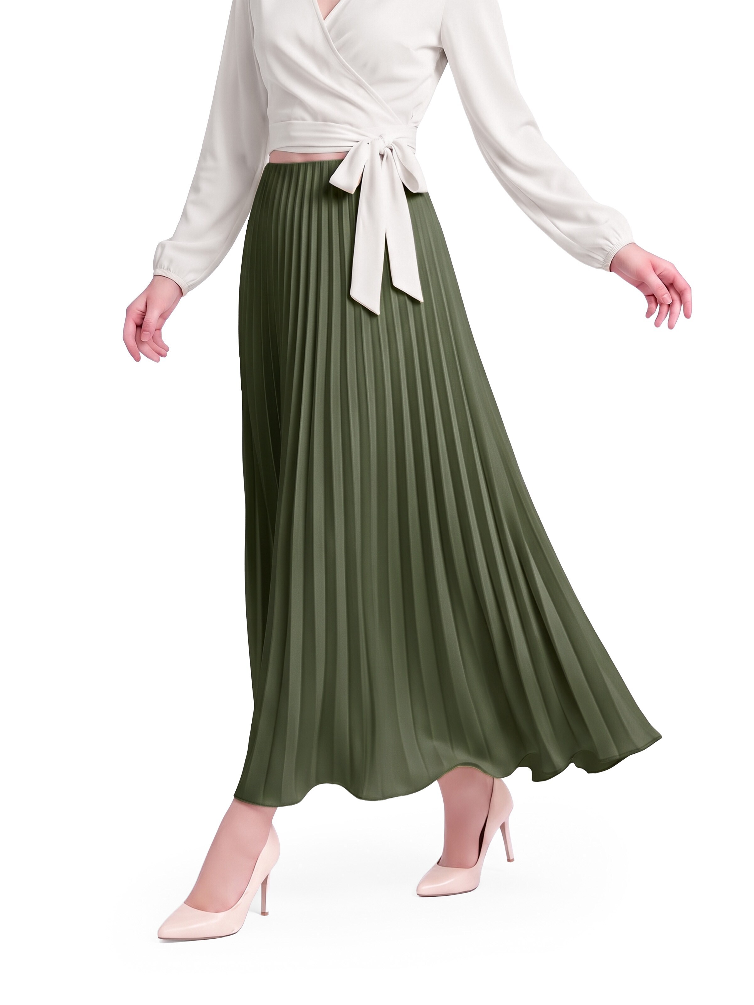 TorWeit Skirt 'PLISSEE ROCK' in Green