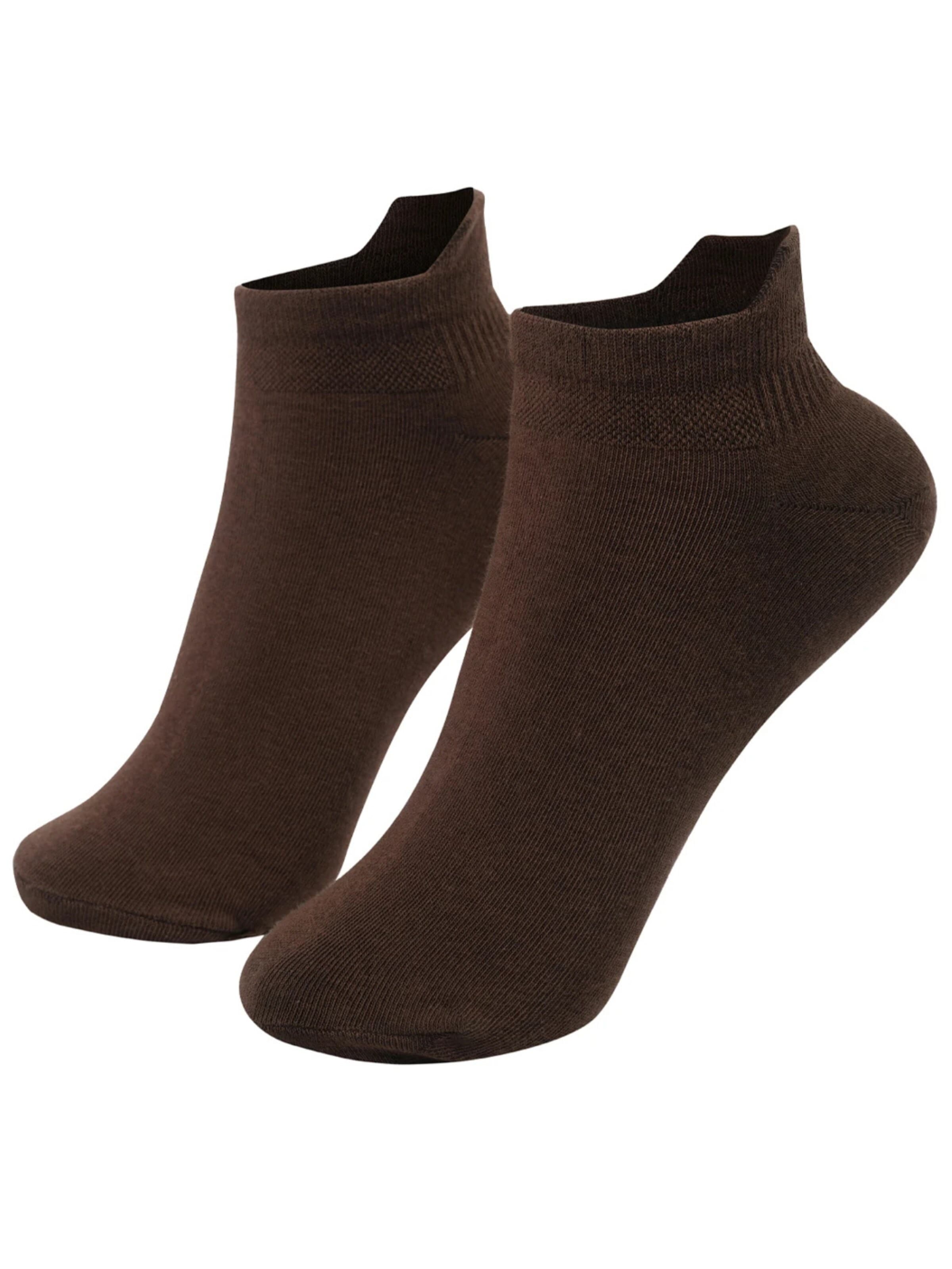cfab (formerly creamy fabrics) Sockor '4er-Pack Sneaker Socken' i brun