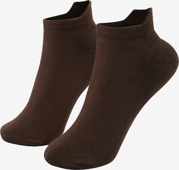 cfab (formerly creamy fabrics) Sokken '4er-Pack Sneaker Socken' in Bruin: voorkant