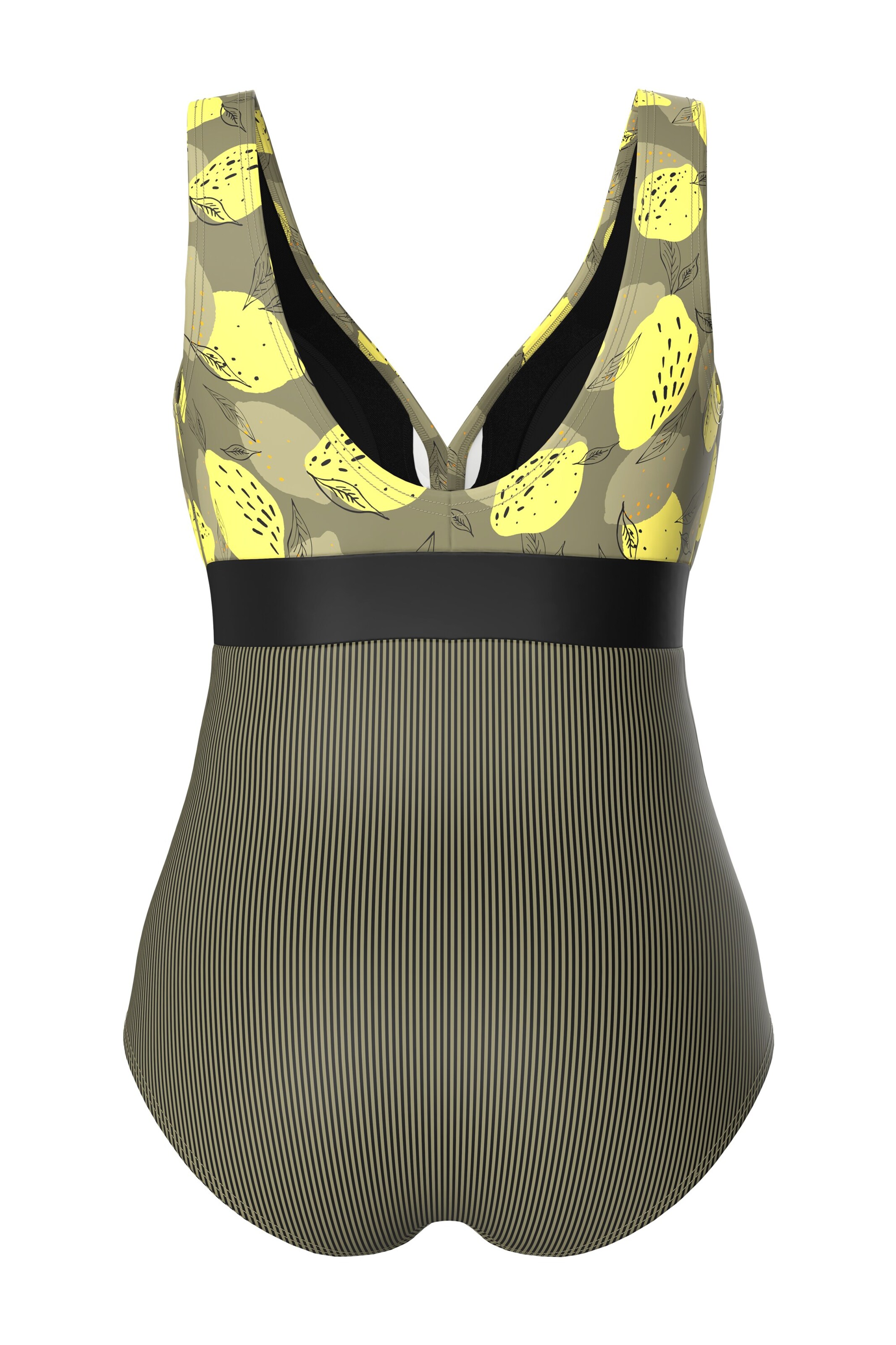 Ulla Popken Bustier Badpak in Groen