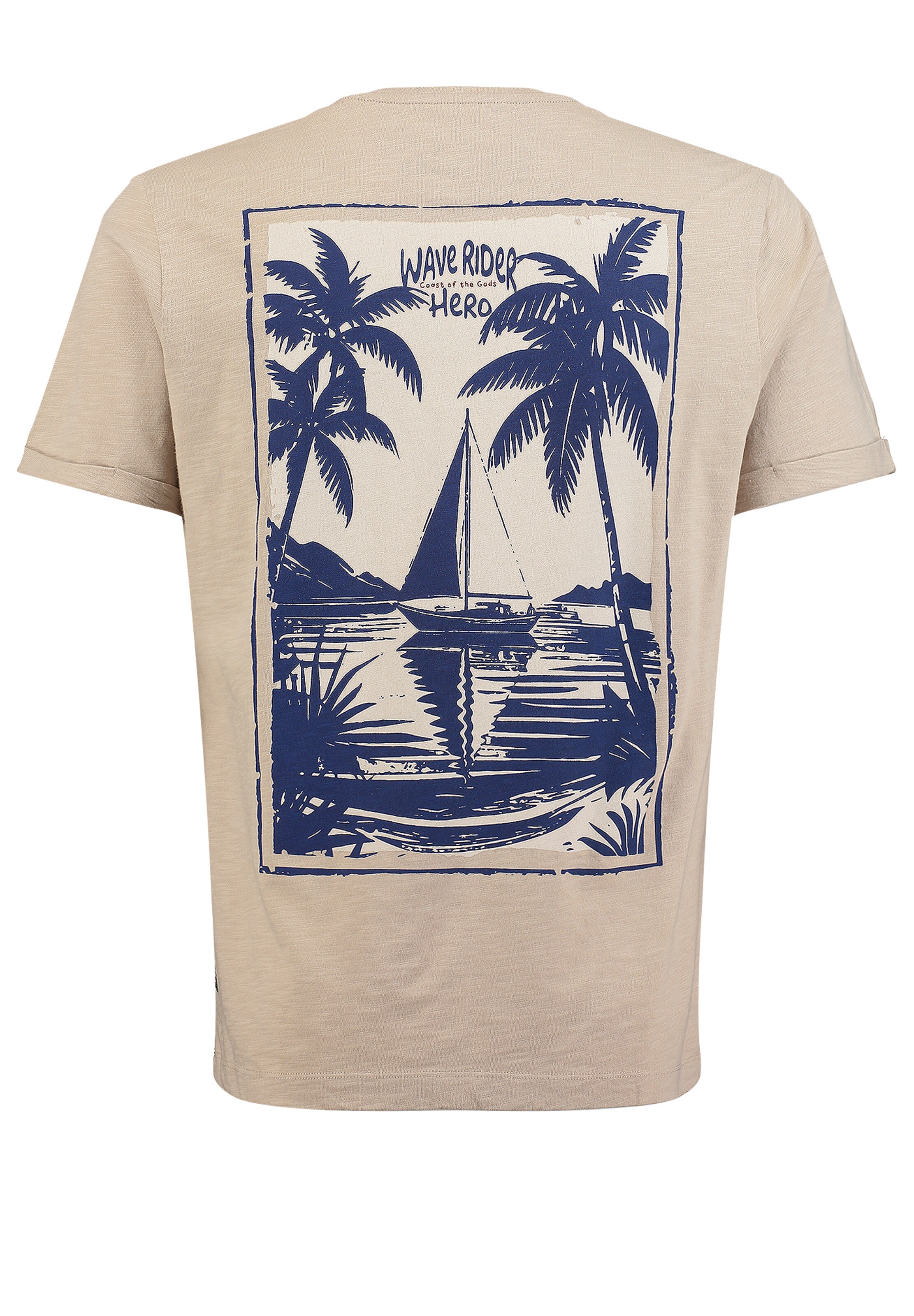 T-Shirt 'KLHero' Key Largo en beige