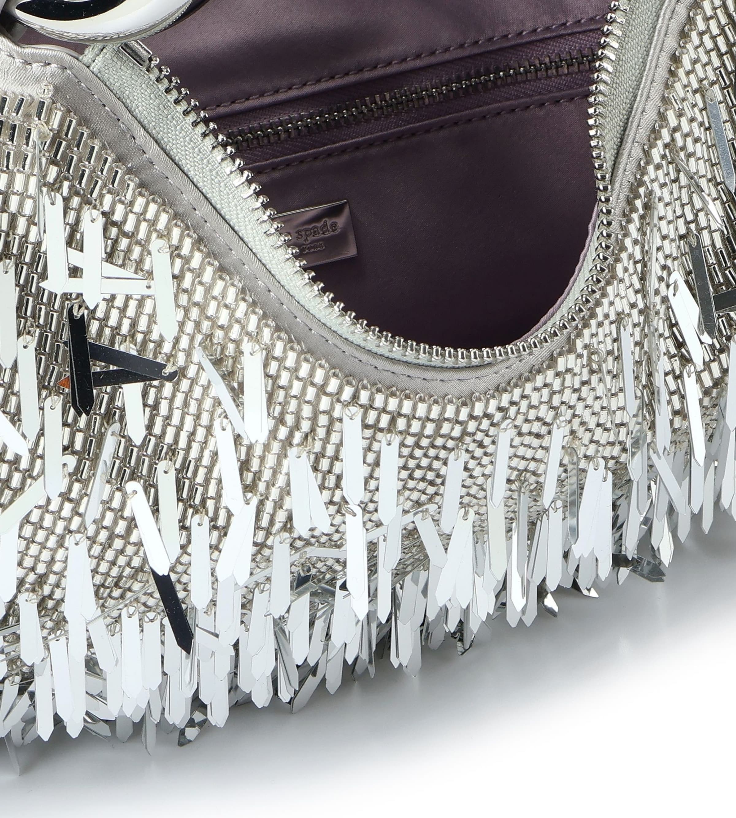 Borsa a spalla 'The Bangle' di Kate Spade in argento