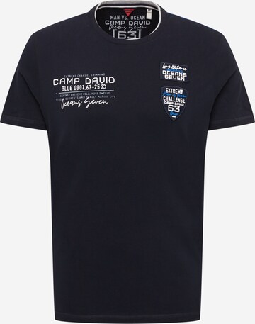 CAMP DAVID Shirt 'Ocean´s Seven I' in Blue: front