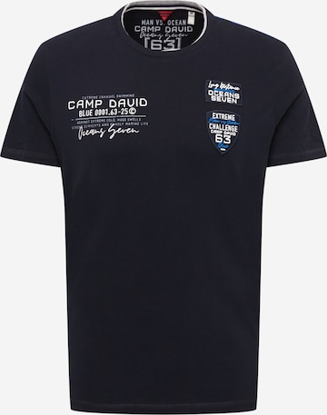 CAMP DAVID Shirt 'Ocean´s Seven I' in Blauw: voorkant