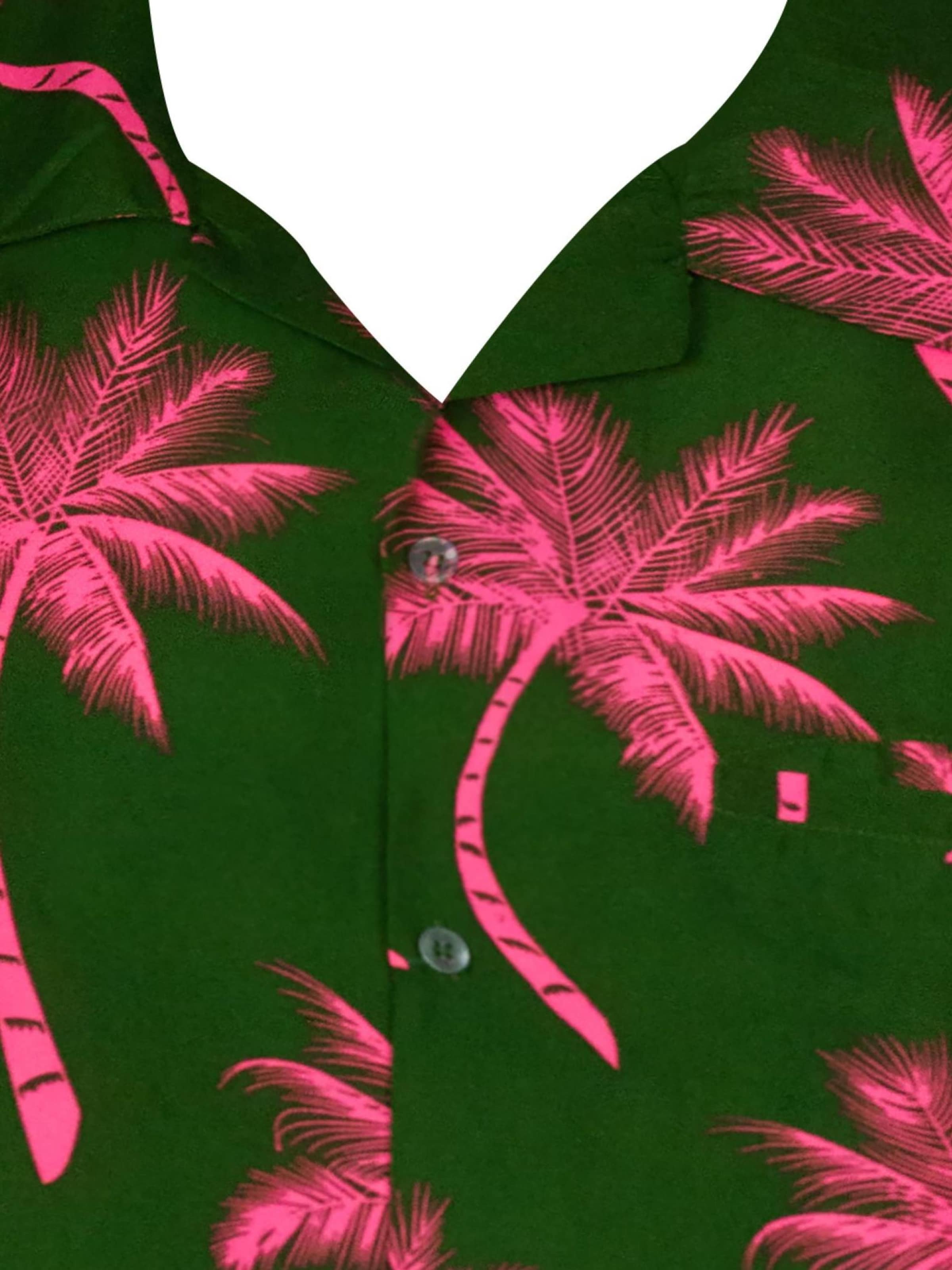 King Kameha Shirt 'Palmshadow' in Groen
