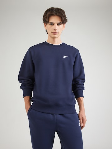 Nike Sportswear Sweatshirt 'CLUB' in Blue: front