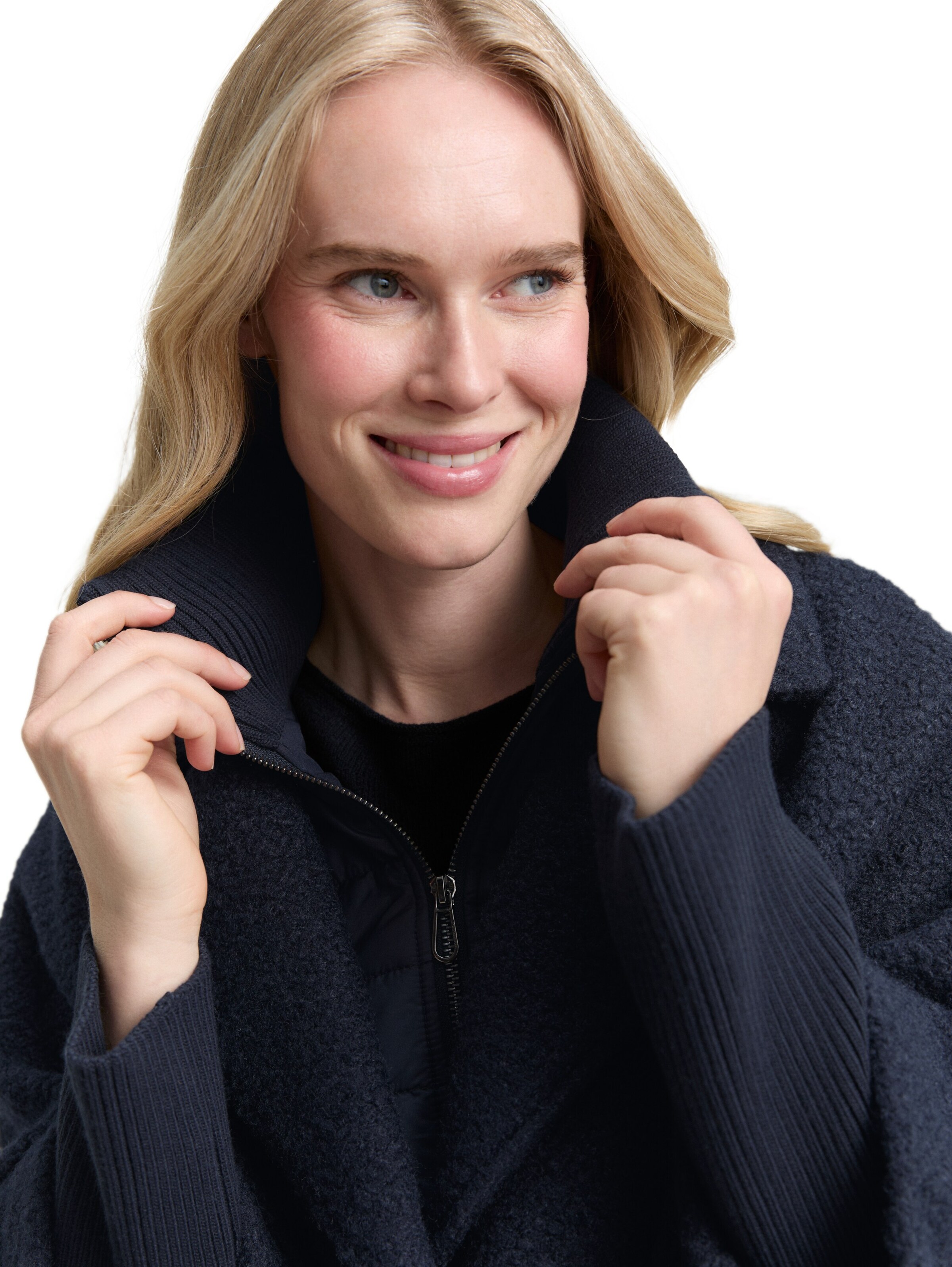 TOM TAILOR Übergangsmantel in Schwarz