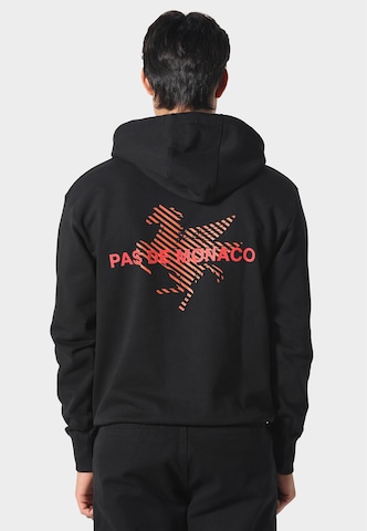 Sweat-shirt 'La Pegaus' Pas De Monaco en noir : devant