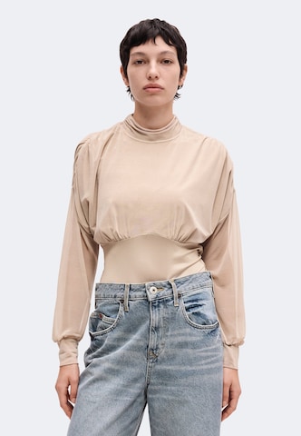 ABOUT YOU - Camisa body 'Rylan' em bege: frente