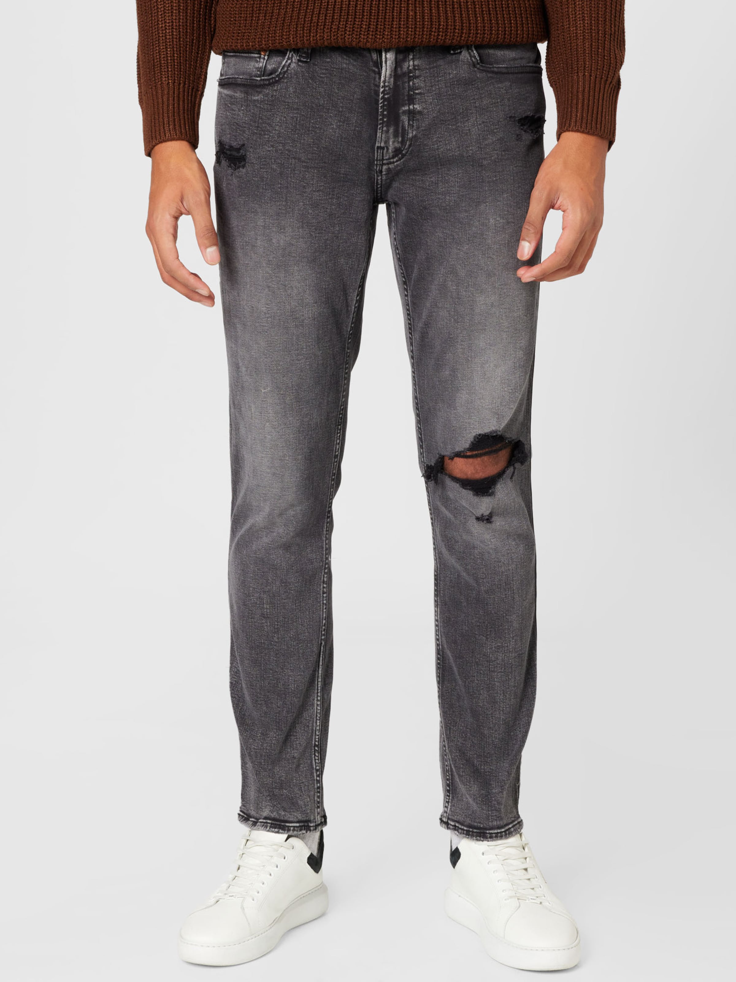 Black jeans men hollister sale