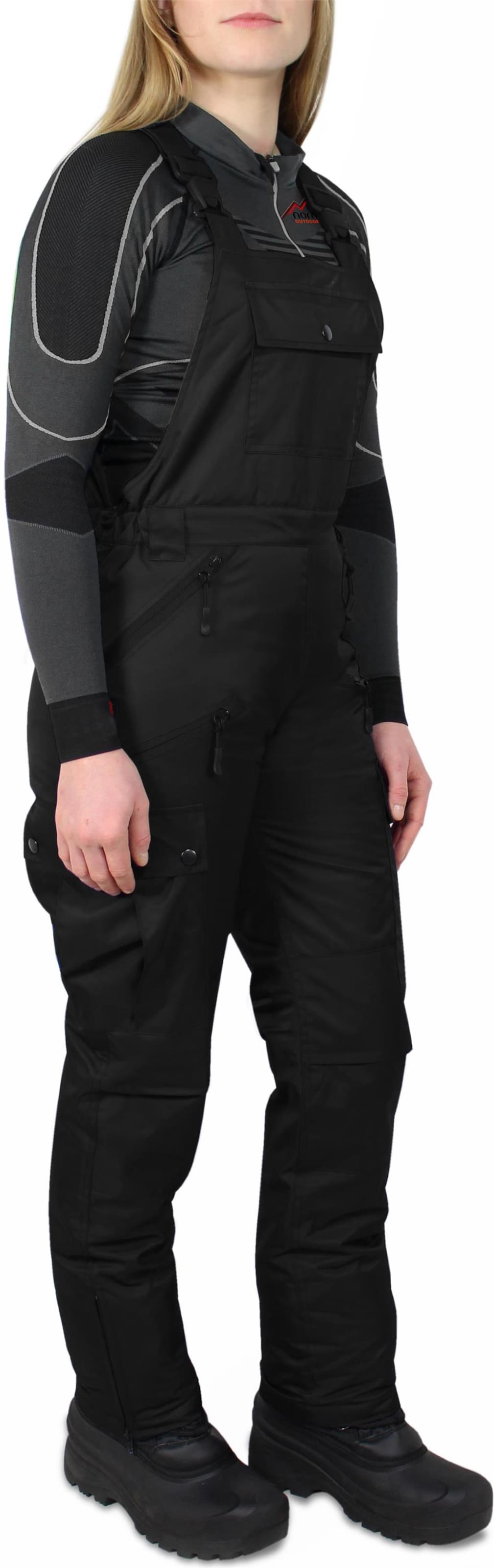 Regular Pantalon outdoor normani en noir