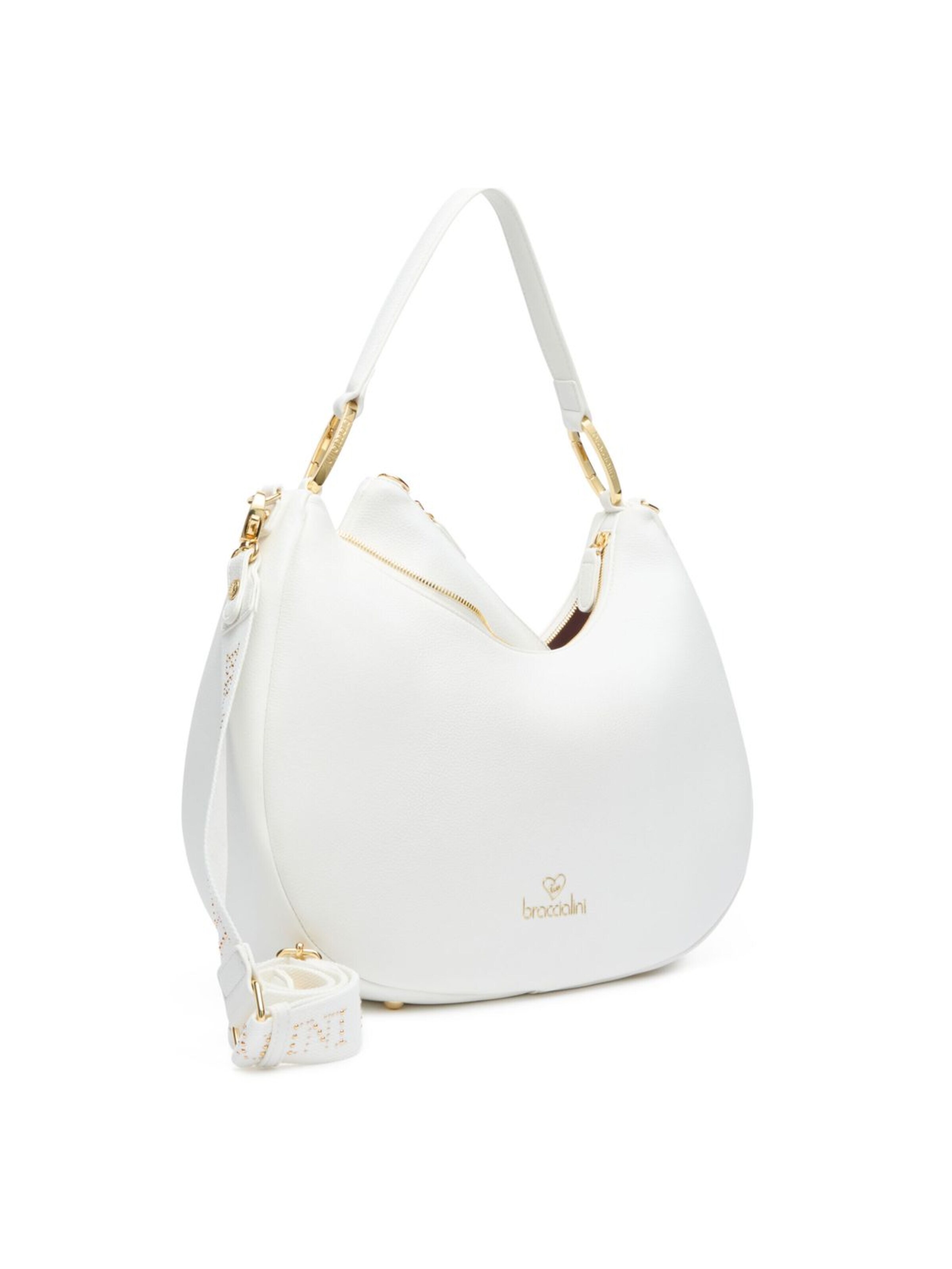Borsa a spalla 'Amy' di Braccialini in bianco