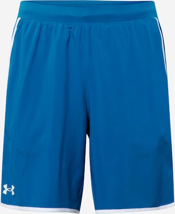 UNDER ARMOUR Workout Pants 'HIIT' in Blue: front