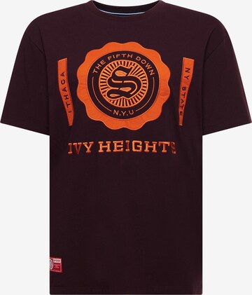 T-shirt 'College' Superdry en rouge : devant