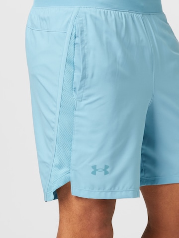 UNDER ARMOUR Regular Workout Pants 'Launch' in Blue