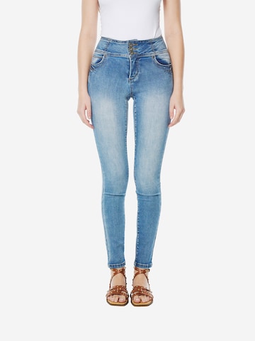 KOROSHI Slimfit Jeans in Blauw: voorkant