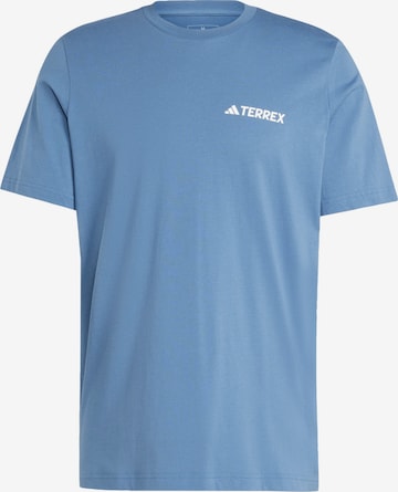 ADIDAS TERREX Performance shirt 'Mountain' in Blue: front