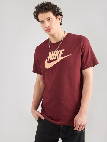 Nike Sportswear Klasický střih Tričko 'FUTURA' – červená: přední strana