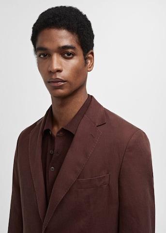 MANGO MAN Regular fit Suit Jacket 'Salerno' in Brown