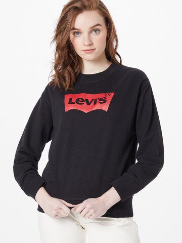 LEVI'S ® Суичър 'Graphic Standard Crew' в черно: отпред