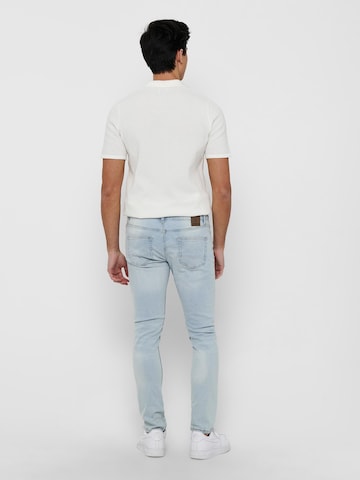 Coupe slim Jean 'Loom' Only & Sons en bleu