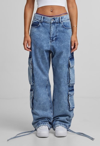 Loosefit Jeans cargo Pequs en bleu