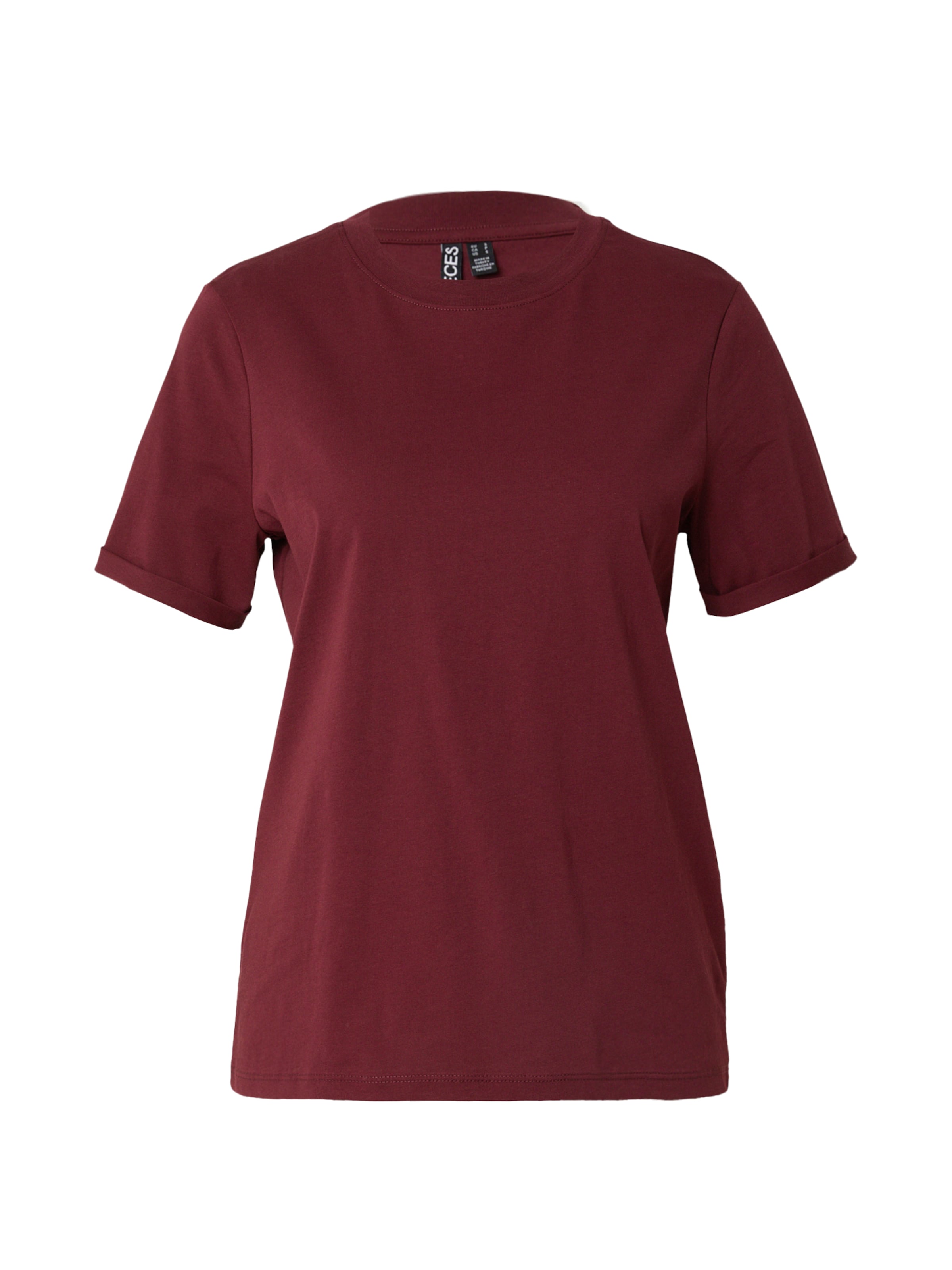 PIECES Tričko 'RIA' – červená: přední strana