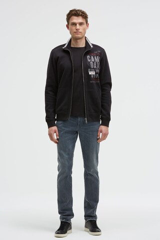 CAMP DAVID Zip-Up Hoodie in Black