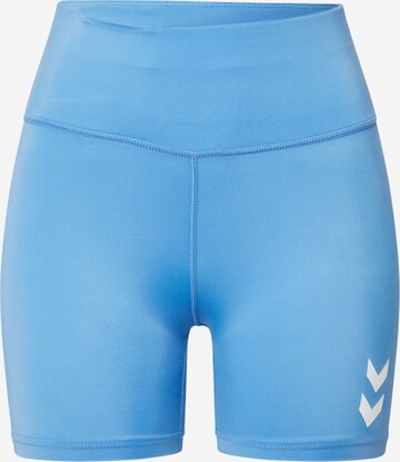 Coupe slim Pantalon de sport 'TOLA' Hummel en bleu : devant