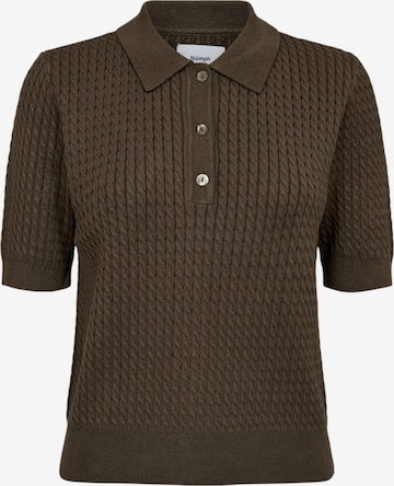 Pulover 'NUALETTE POLO' de la NÜMPH pe verde: față