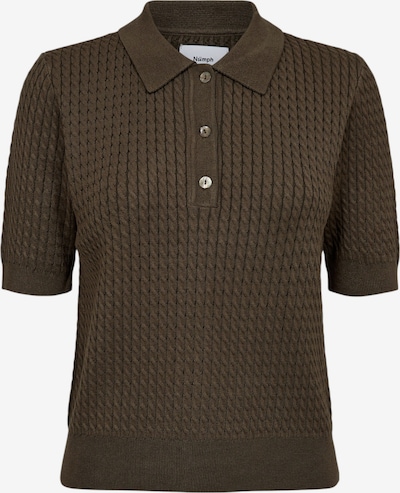 NÜMPH Neulepaita 'NUALETTE POLO' värissä tummanvihreä, Tuotenäkymä