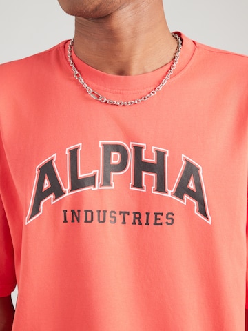 ALPHA INDUSTRIES Paita 'College' värissä punainen