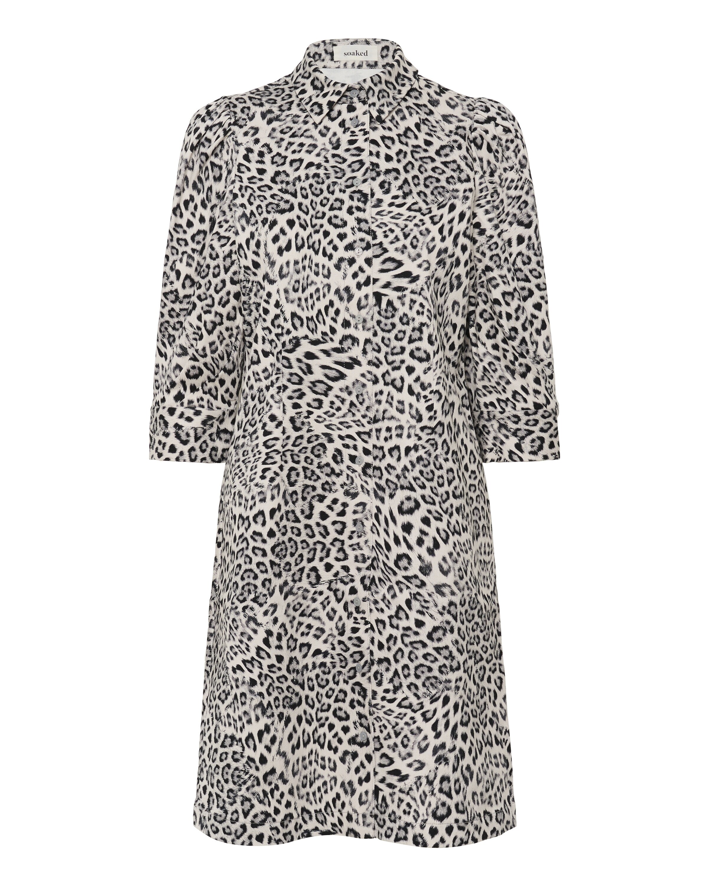 Robe-chemise 'Sandja' SOAKED IN LUXURY en gris : devant