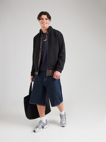 JACK & JONES Ζακέτα φούτερ 'JCOFUSION' σε μαύρο