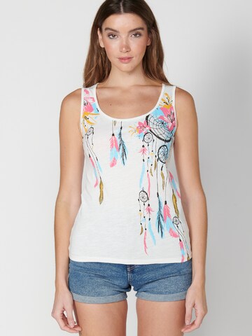 KOROSHI Top in Weiß: Vorderseite