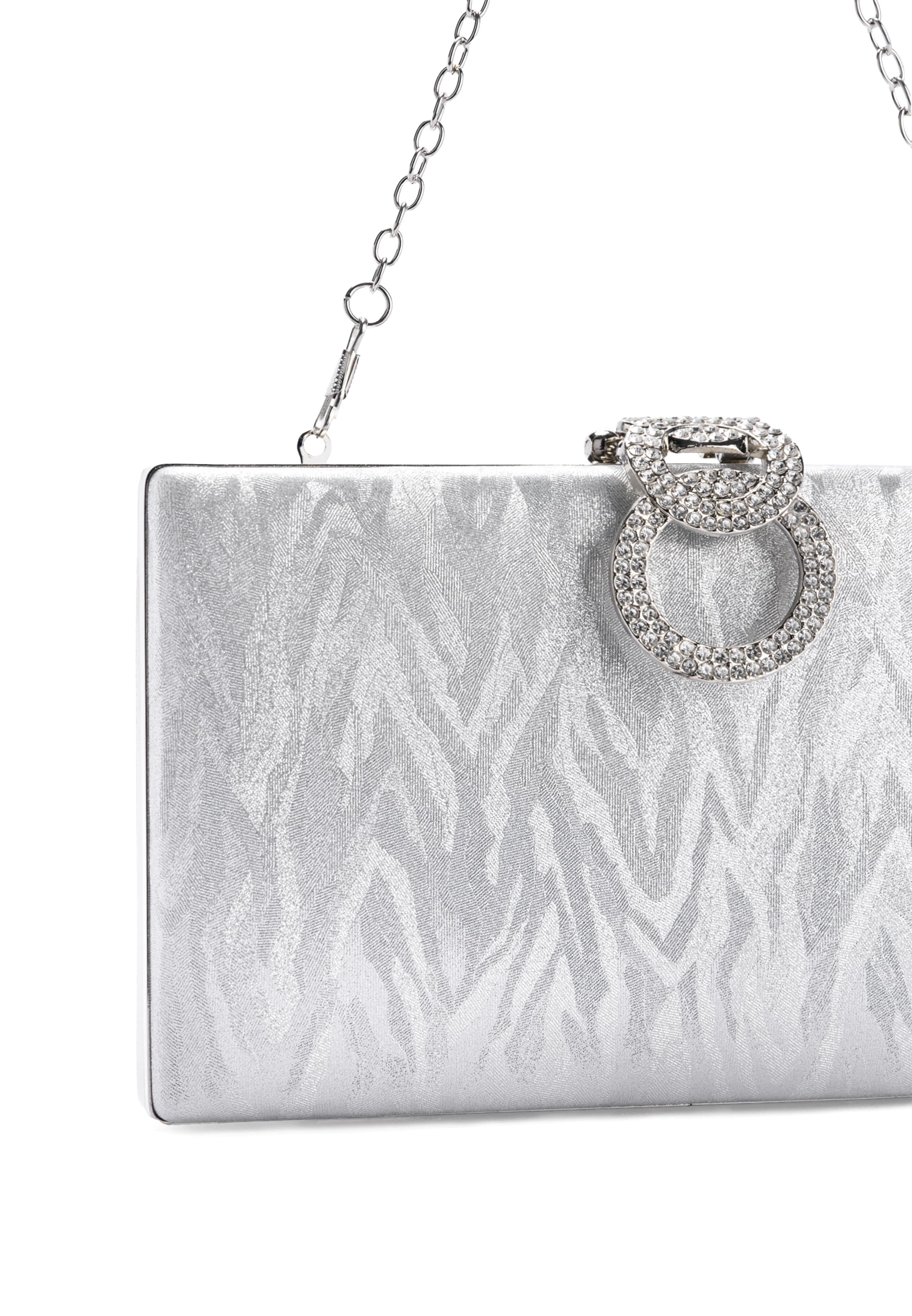 faina Clutch in Silver