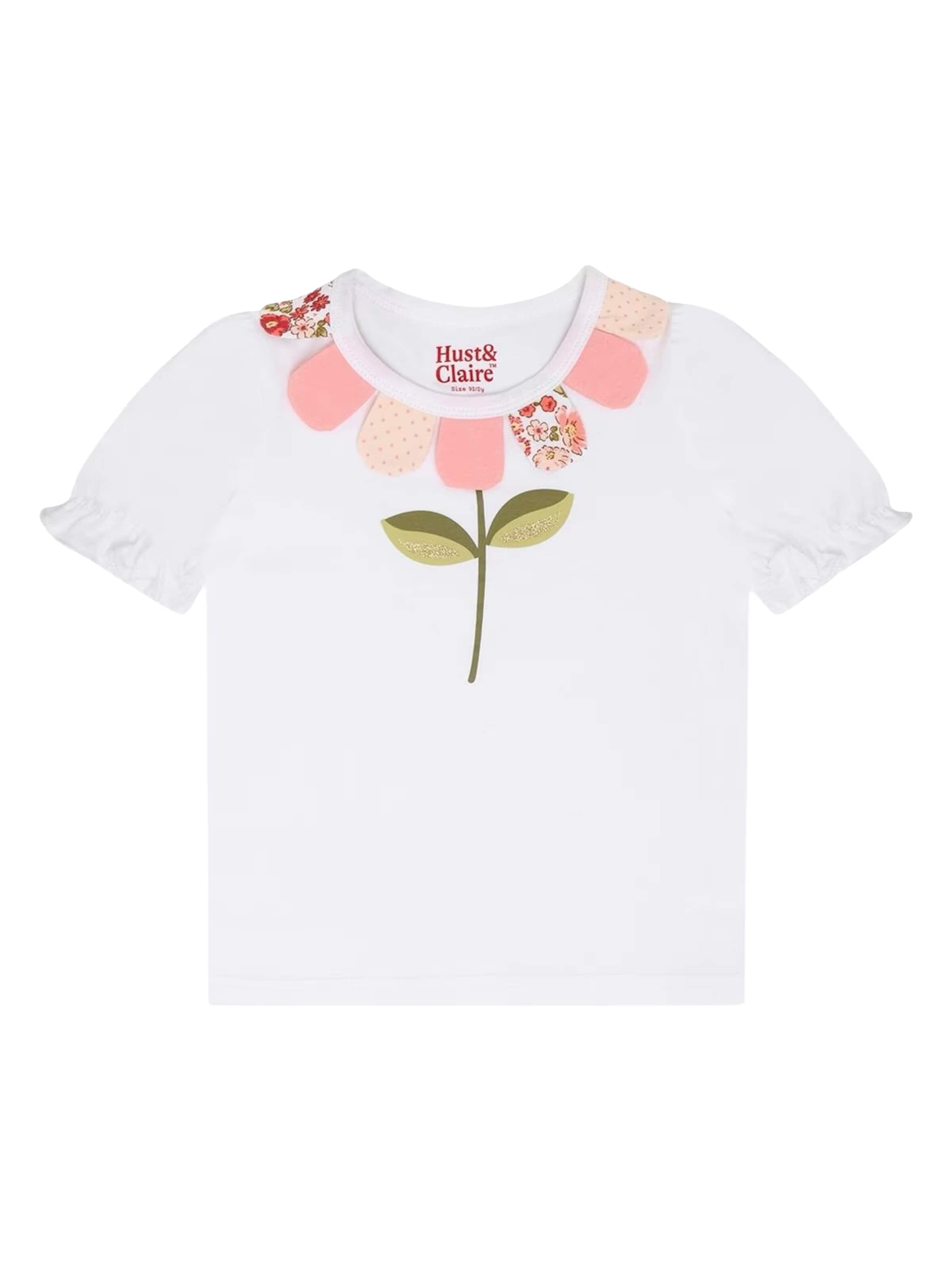 Hust & Claire Shirt 'HCAlma Petals' in White: front