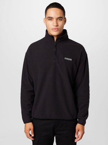 NAPAPIJRI Sweatshirt in Zwart: voorkant