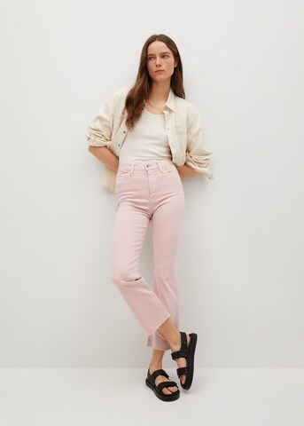 MANGO Bootcut Jeans in Pink