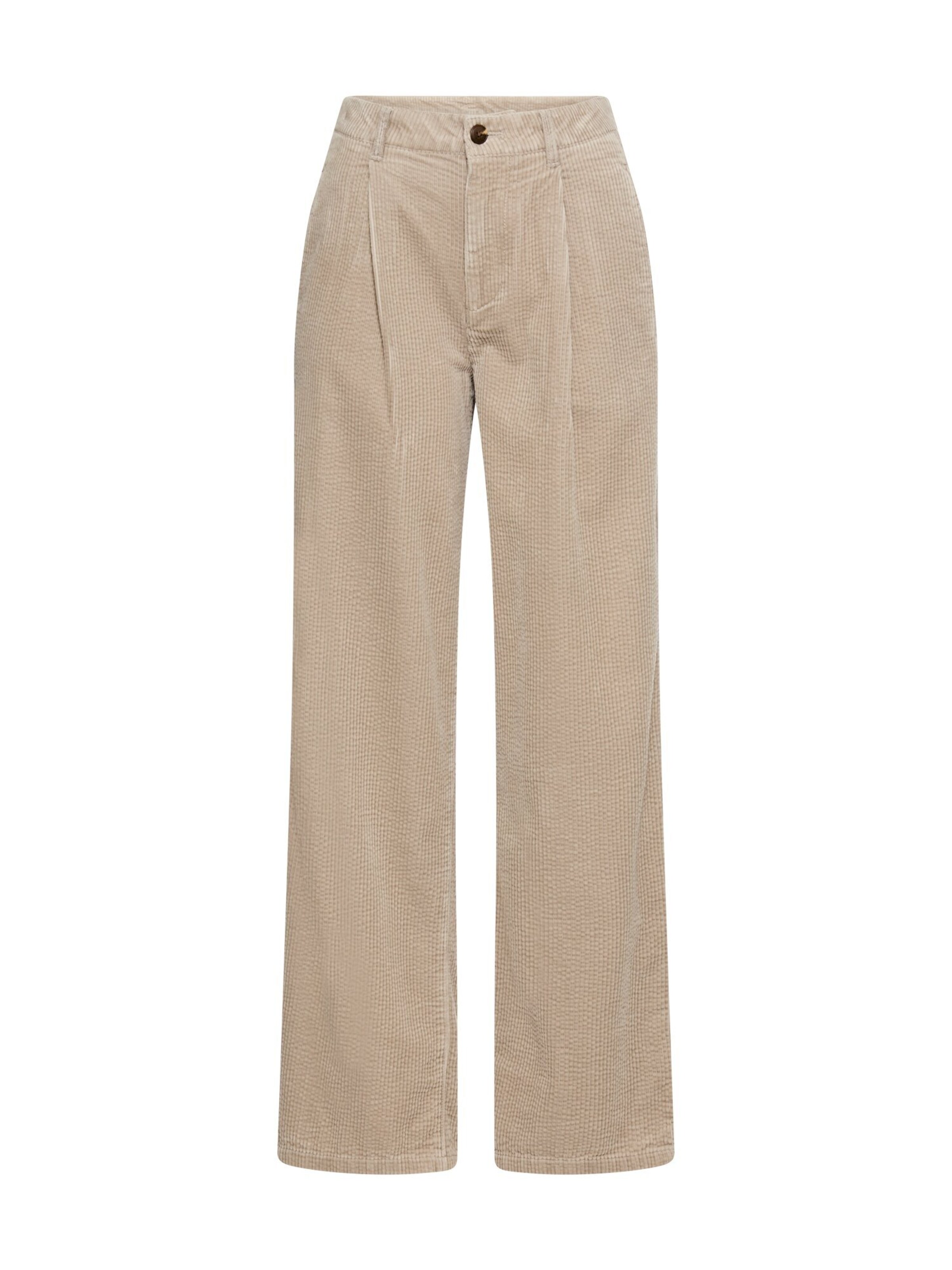 CAMEL ACTIVE Wide leg Pleat-Front Pants in Grey: front