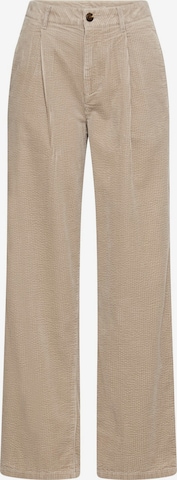 CAMEL ACTIVE Pleat-Front Pants in Grey: front