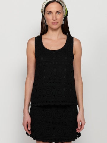 KOROSHI Top in Black: front