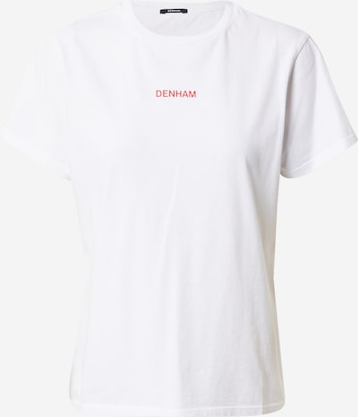 DENHAM T-Shirt 'CAMELLIA' в тъмнокафяво / петрол / светлочервено / тъмночервено / бяло, Преглед на продукта