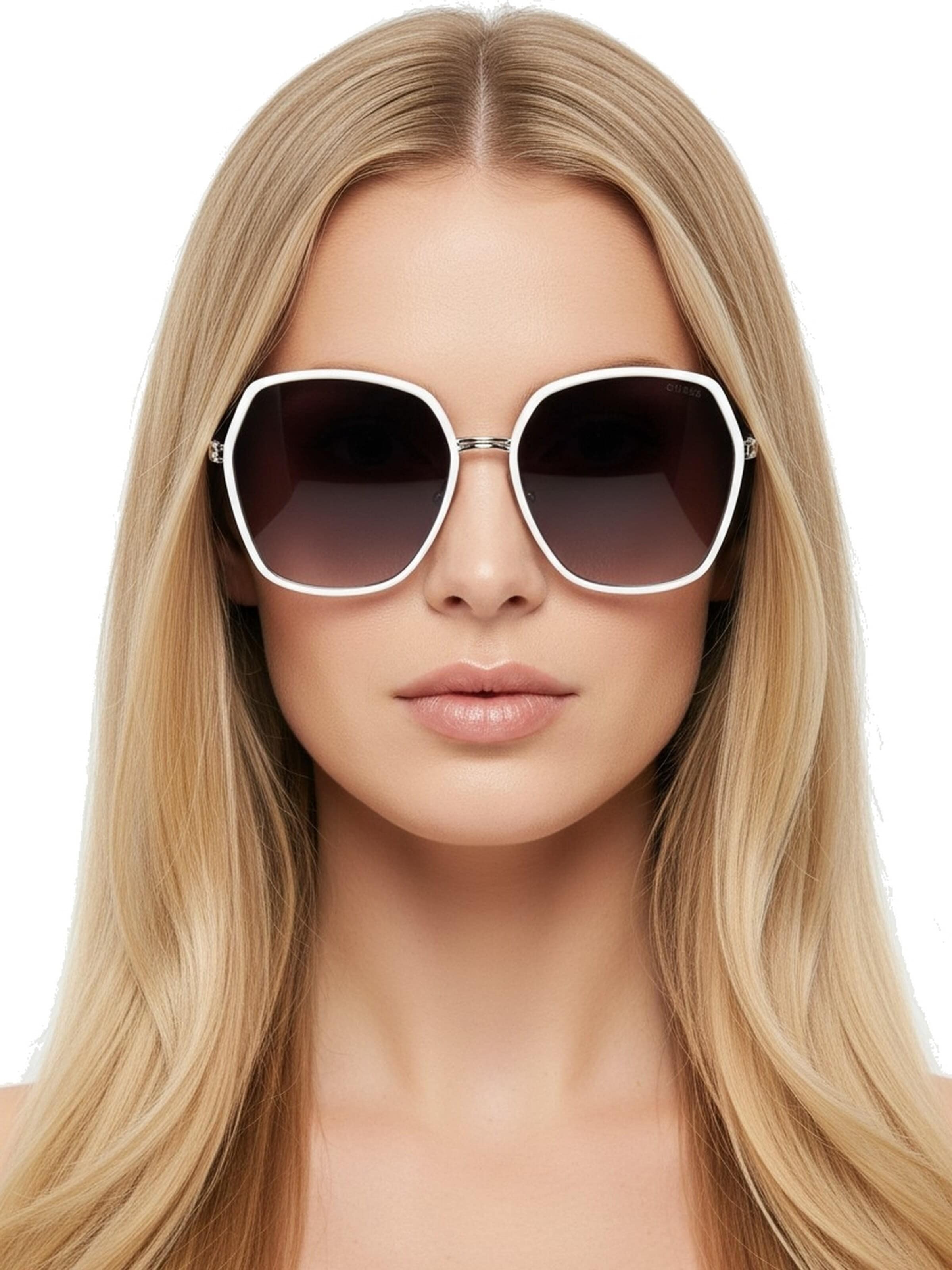 GUESS Sonnenbrille 'Sonnenbrille'‌‌‌‌‌‌‌‌‌‌ in Weiß: Vorderseite