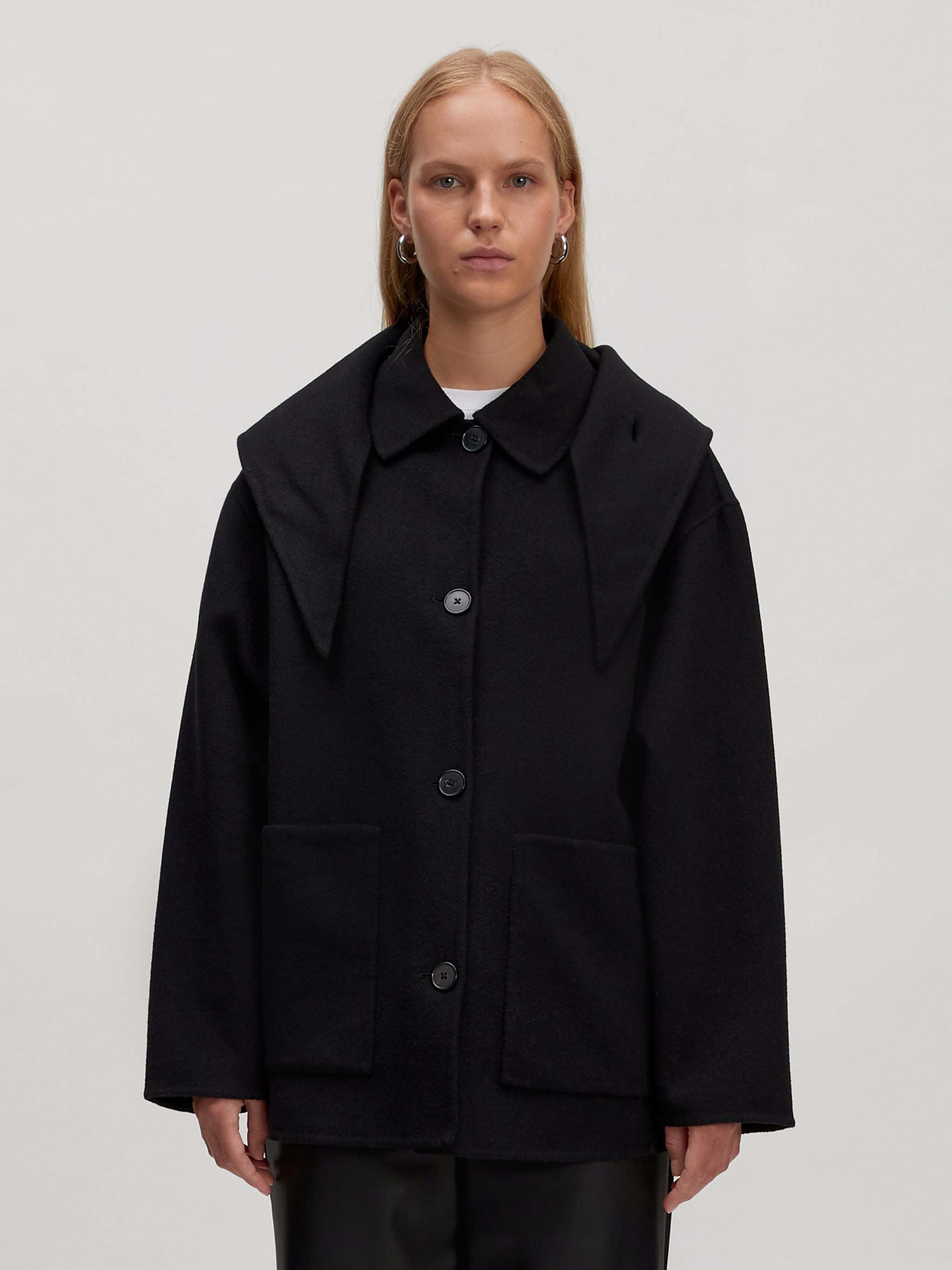 EDITED Producten Tussenjas 'Karli Wool' Zwart