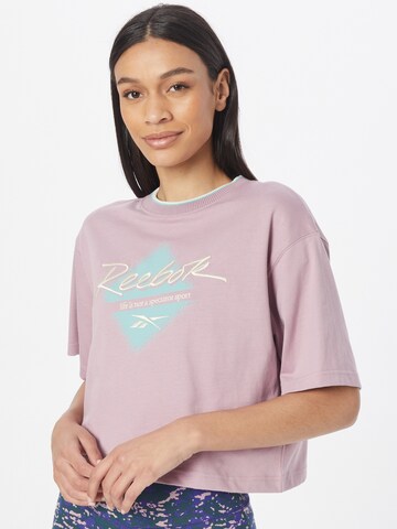 Reebok Shirt in Lila: voorkant